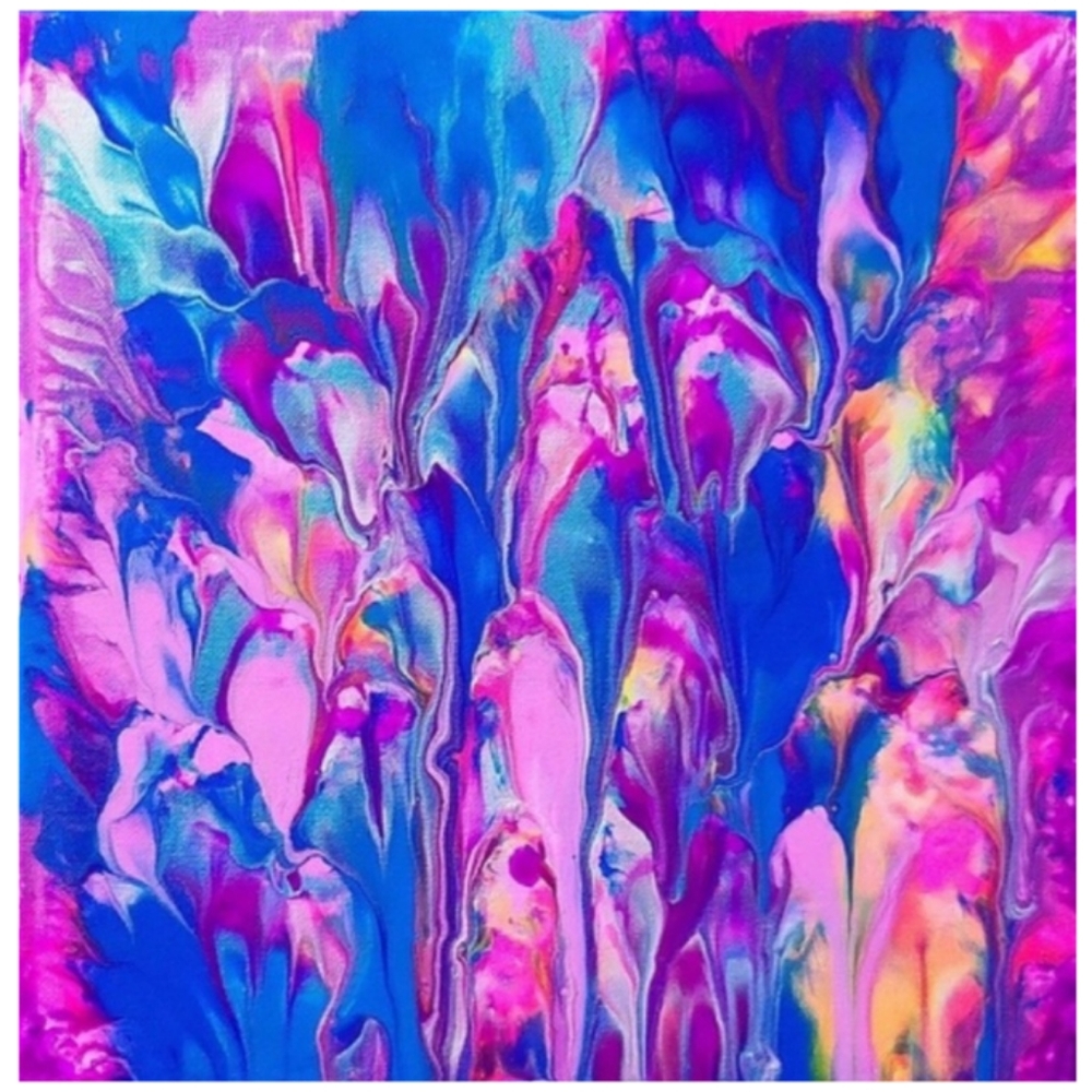 Hand Crafted Abstract Canvas Painting 12 x 12 Inches
